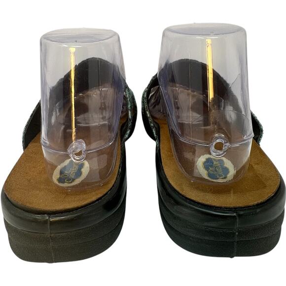 Dr. Comfort Karen Slide Sandals Sz 9 Turquoise Snake Skin Orthotic Comfort Shoes - Picture 6 of 11